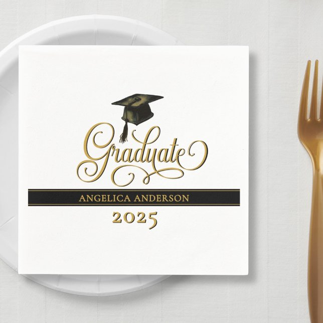 Servilleta De Papel Graduación de guión elegante (Subido por el creador)