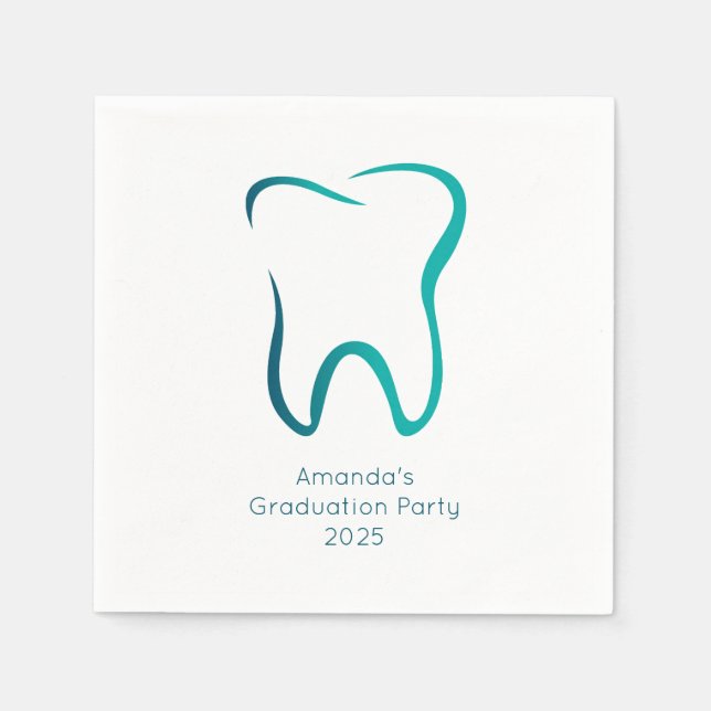 Servilleta De Papel Graduación de imagen médica de odontología dental (Anverso)