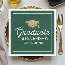 Graduación de la Clase de 2026 Verde Elegante