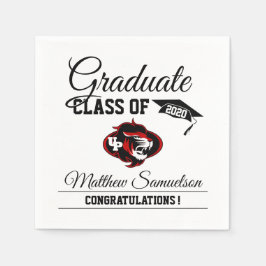 Servilleta De Papel GRADUACIÓN DE LA Escuela Blanca Moderna | añadir L