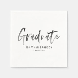 Servilleta De Papel Graduación de las letras de color de agua negro