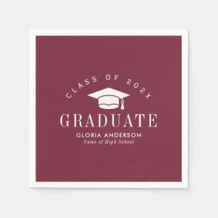 Servilleta De Papel Graduación de marrón de texto blanco