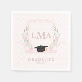 Servilleta De Papel Graduación de Monograma Coquette