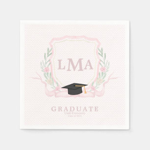 Servilleta De Papel Graduación de Monograma Coquette