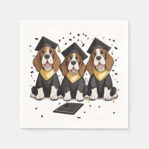 Servilleta De Papel Graduación de Perros de Hound Basset