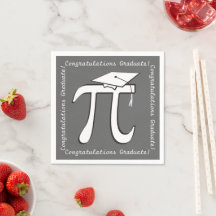 Graduación de Pi - Toallas de papel con temas de M