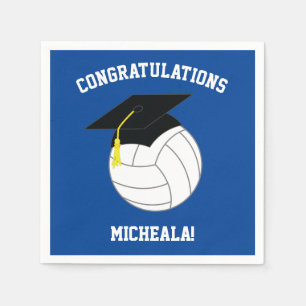 Servilleta De Papel Graduación de voleibol azul