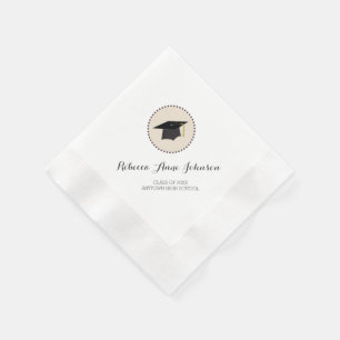 Servilleta De Papel Graduación del personalizable del Mortarboard
