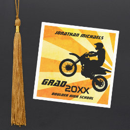 Servilleta De Papel Graduación del Sol Retro de Motocross Dirt Bike