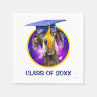 Graduación divertida de perro con Gorra