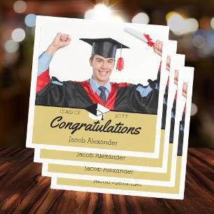 Servilleta De Papel Graduación dorada clase de 20xx