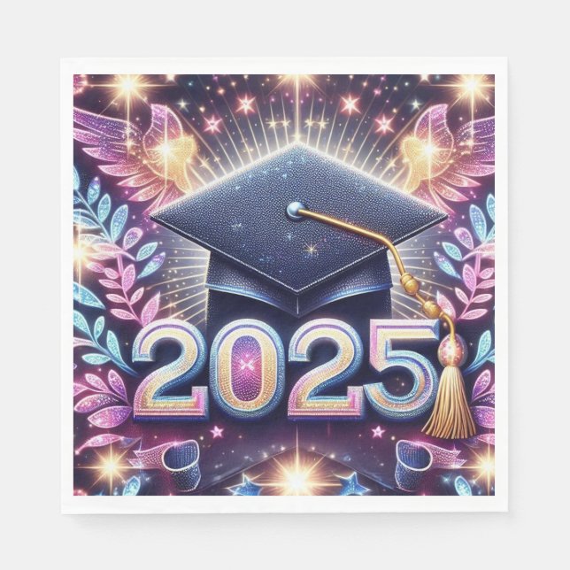Servilleta De Papel Graduación elegante 2025 (Anverso)