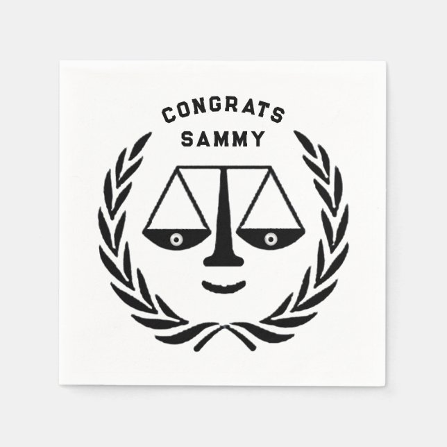 Servilleta De Papel Graduación en Facultad de Derecho (Anverso)