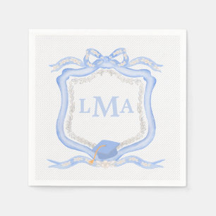 Servilleta De Papel Graduación en monograma de Boda Preppy