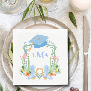 Servilleta De Papel Graduación en monograma precoz de la niña del sur