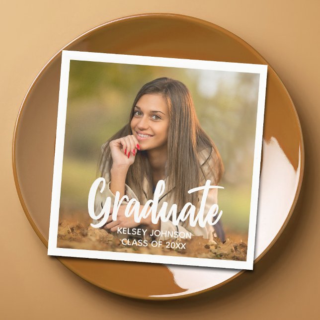 Servilleta De Papel Graduación Foto Negrita Personalizado de guiones G (Subido por el creador)