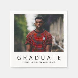 Servilleta De Papel Graduación minimalista simple fotográfica moderna