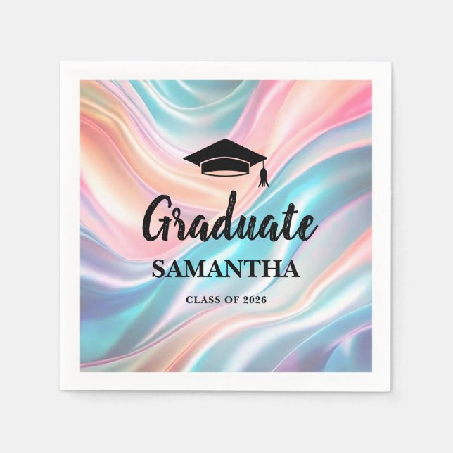 Servilleta De Papel Graduación Moderna  (Anverso)