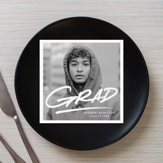 Servilleta De Papel Graduación moderna de foto de grado con disfraz (Subido por el creador)