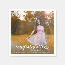 Servilleta De Papel Graduación moderna y sencilla de fotografía elegan