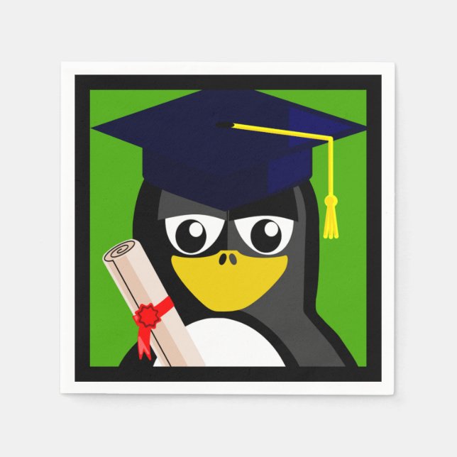 SERVILLETA DE PAPEL GRADUACIÓN PENGUIN (Anverso)