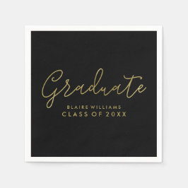 Servilleta De Papel Graduación personalizada de escritura moderna