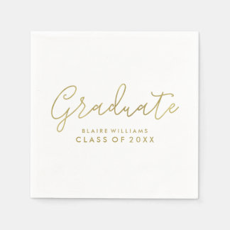 Servilleta De Papel Graduación personalizada de escritura moderna