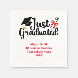 Servilleta De Papel Graduación Personalizada de Escuela Secundaria y U