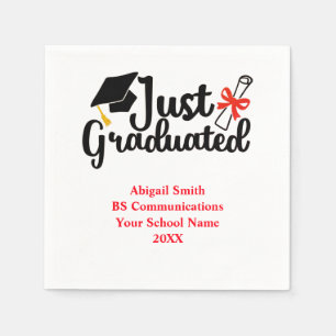 Servilleta De Papel Graduación Personalizada de Escuela Secundaria y U