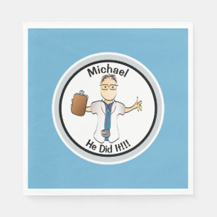 Servilleta De Papel Graduación personalizada de Médica de enfermería p