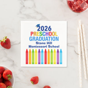 Servilleta De Papel Graduación personalizada de preescolar 2026 Fiesta