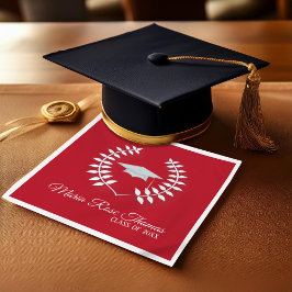 Servilleta De Papel Graduación personalizada del clásico rojo