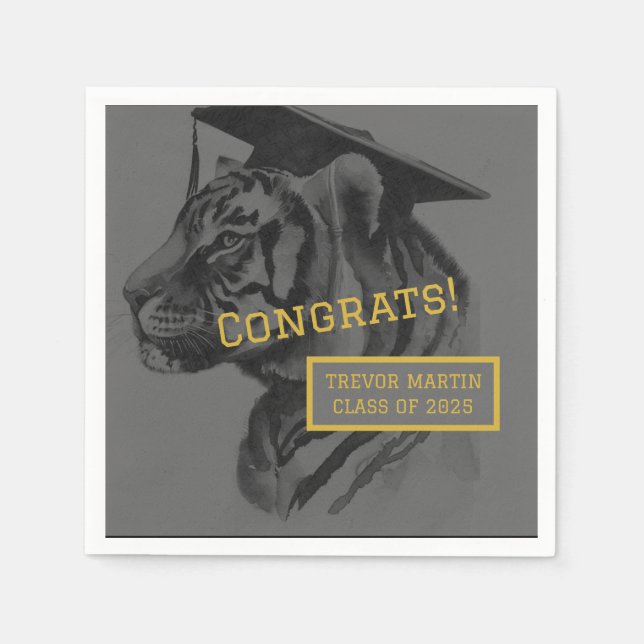Servilleta De Papel Graduación personalizada única (Anverso)