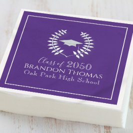 Servilleta De Papel Graduación púrpura Personalizado galardonado elega