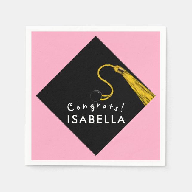 Servilleta De Papel Graduación rosa (Anverso)