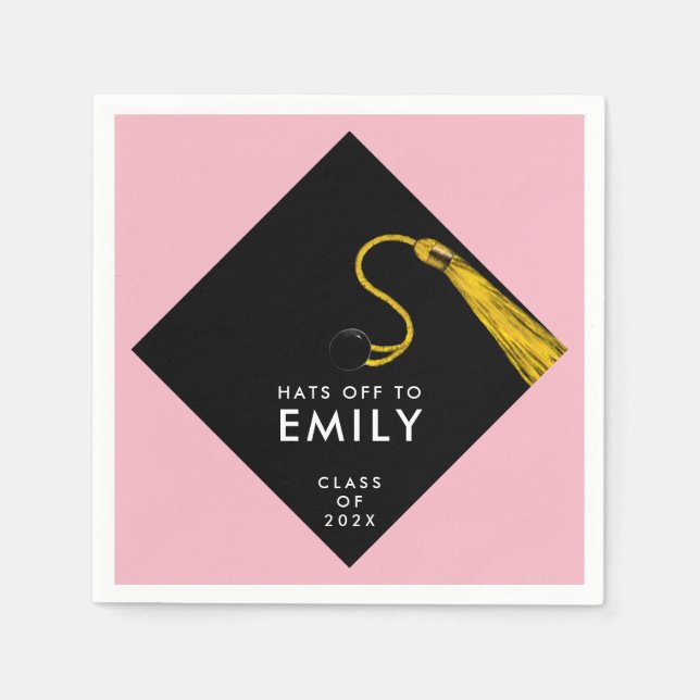 Servilleta De Papel Graduación rosa 2025 (Anverso)