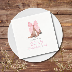 Servilleta De Papel Graduación Rosa Occidental 2025
