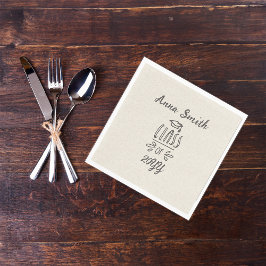 Servilleta De Papel Graduación Rústica de 6,5"