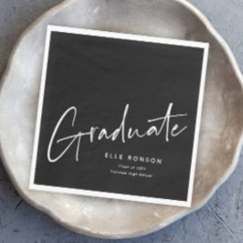 Servilleta De Papel Graduación simple de escritura moderna