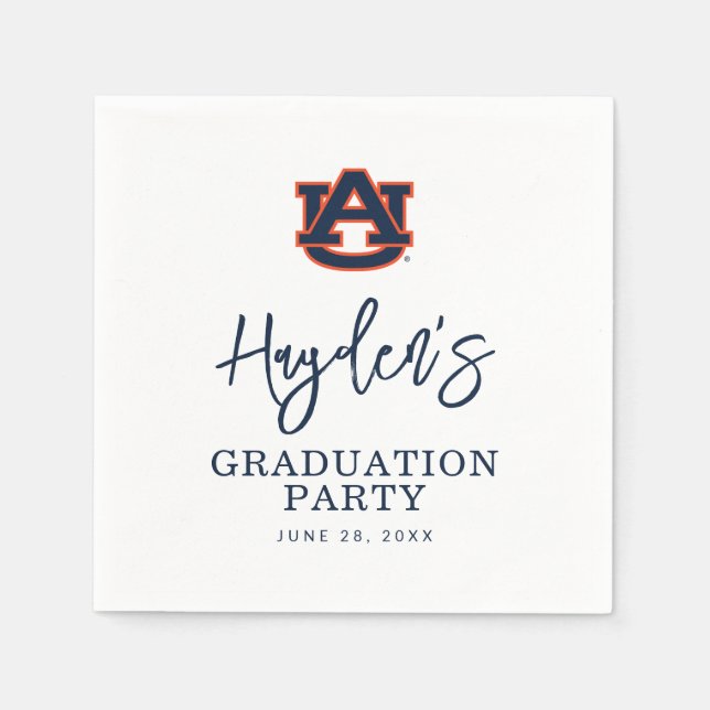 Servilleta De Papel Graduación universitaria de Auburn | Auburn Tigers (Anverso)