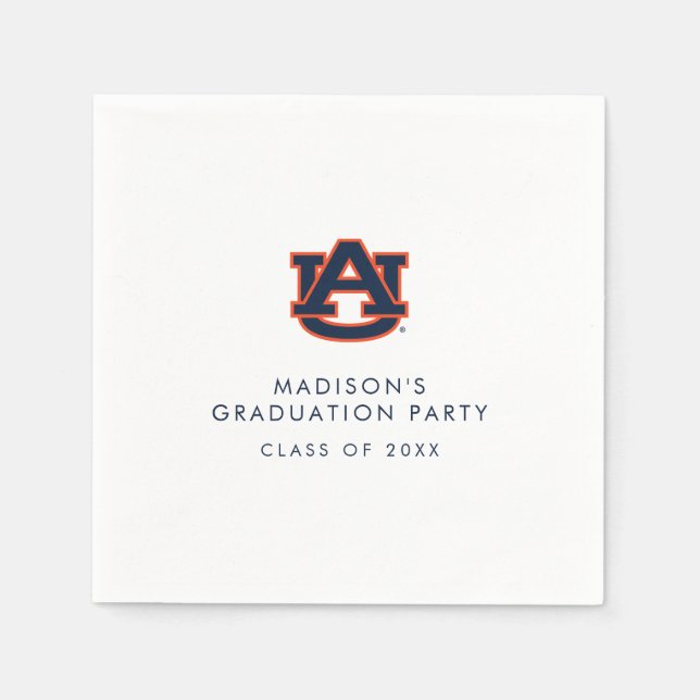 Servilleta De Papel Graduación universitaria de Auburn | Auburn Tigers (Anverso)