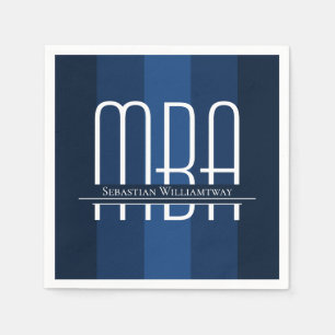 Servilleta De Papel Graduado Blue MBA Graduation Party