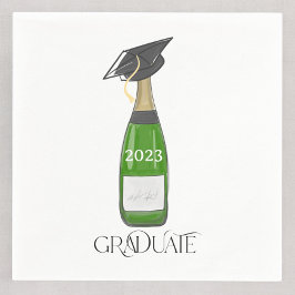 Servilleta De Papel Graduado Cap Champagne Personalizado Fiesta