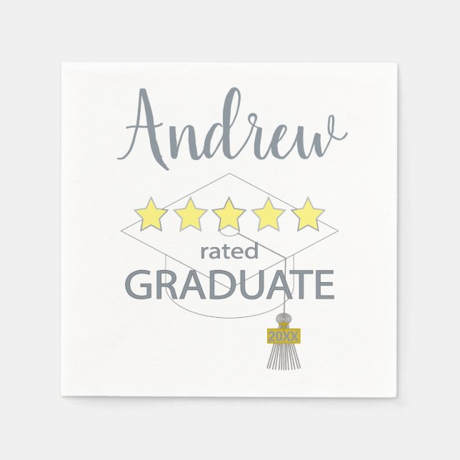 Servilleta De Papel Graduado De 5 Estrellas (Anverso)