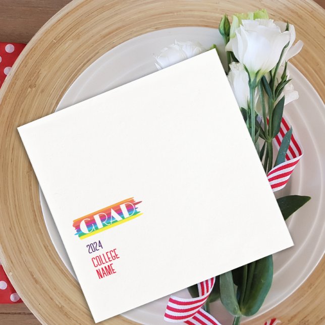 Servilleta De Papel Graduado de arcoíris simple minimalista (Subido por el creador)