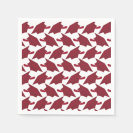 Servilleta De Papel Graduado de Borgoña y Blanco