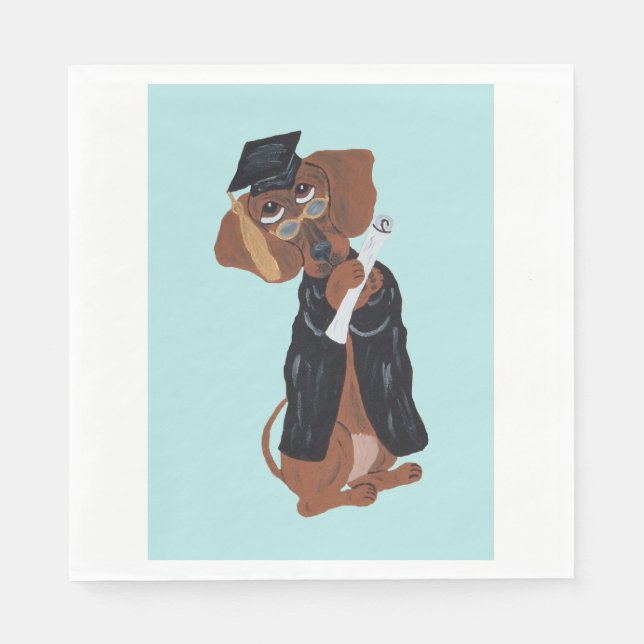 Servilleta De Papel Graduado de Dachshund (Anverso)