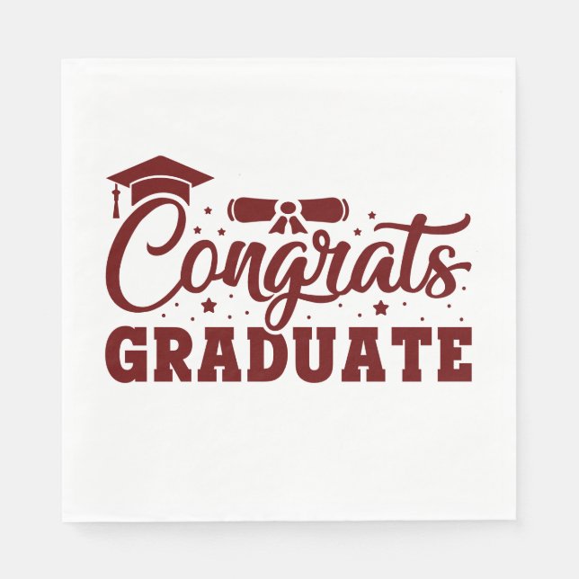Servilleta De Papel Graduado de felicitaciones (Anverso)