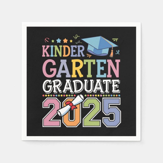Servilleta De Papel Graduado de jardín de infantes Escuela de Graduaci (Anverso)