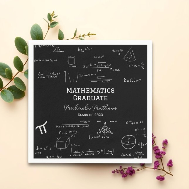 Servilleta De Papel Graduado de matemáticas negras (Subido por el creador)